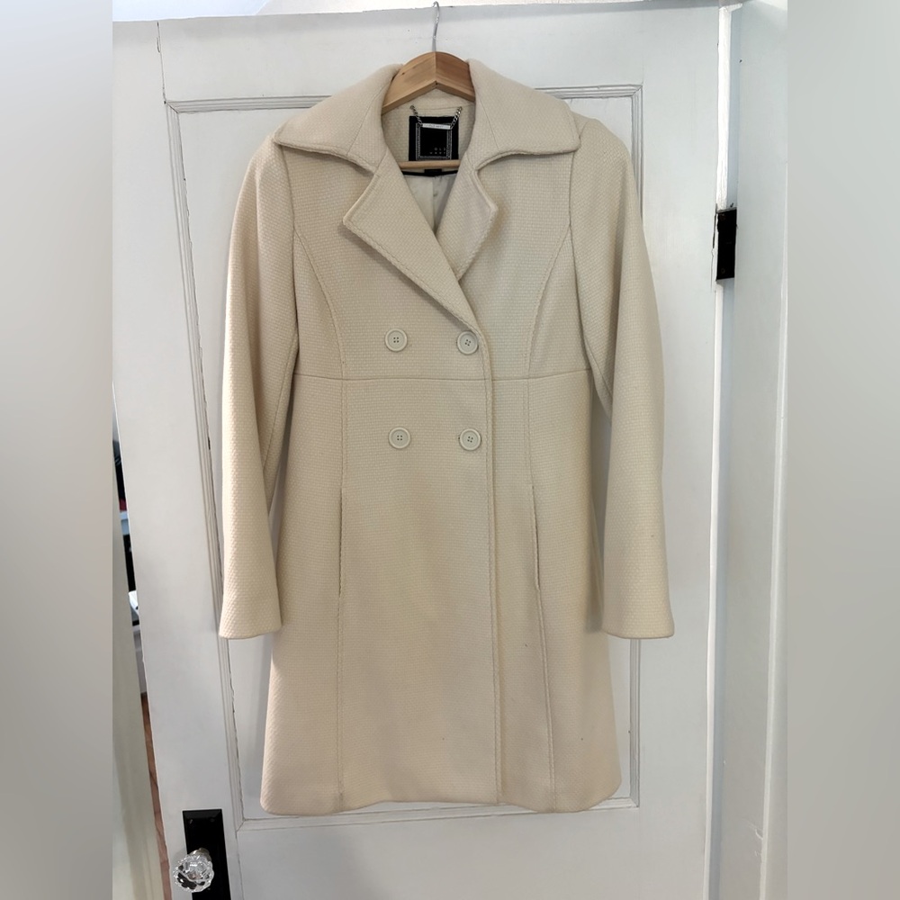 Cream colored pea coat